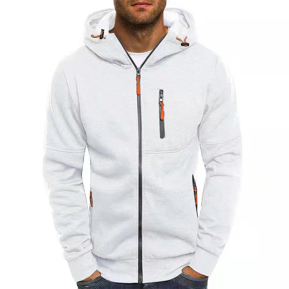 Hoodie voor heren | Hoodie met rits en fleece