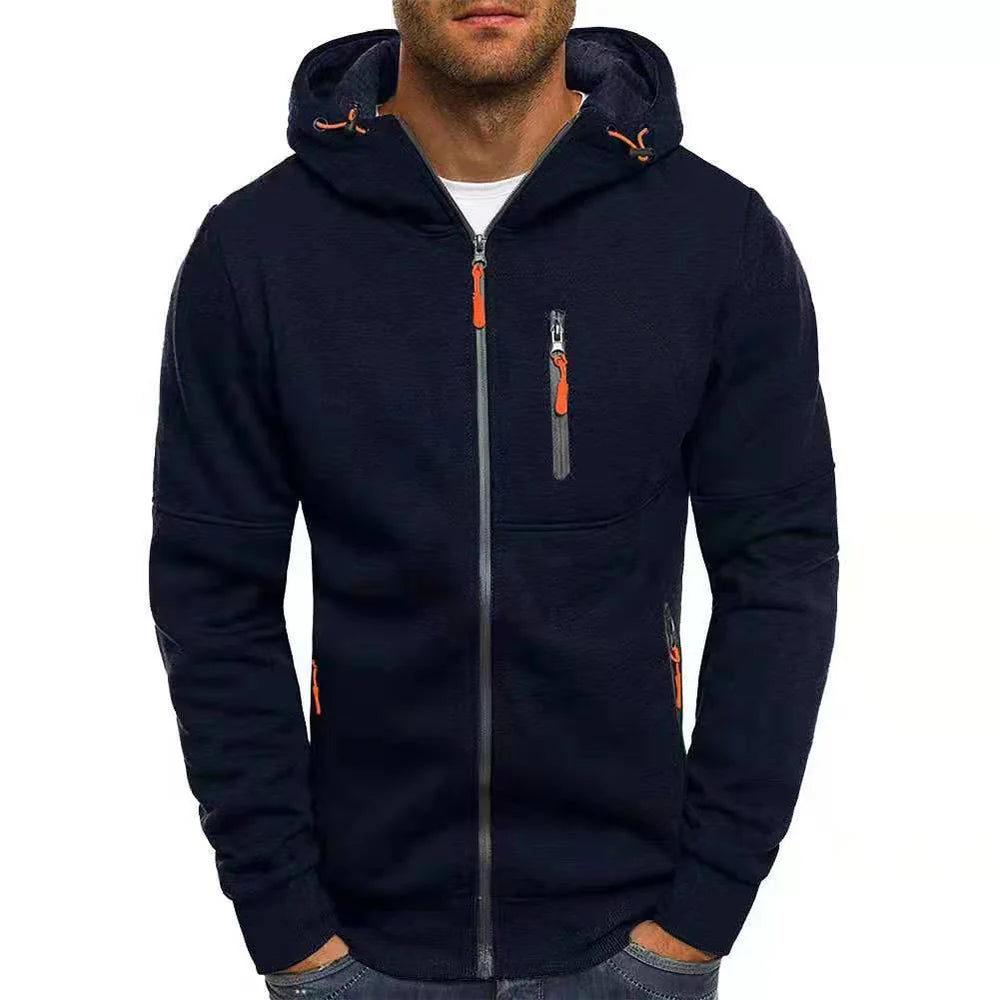 Hoodie voor heren | Hoodie met rits en fleece