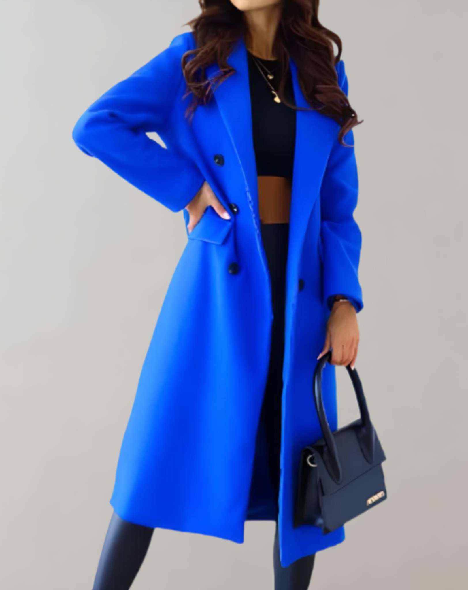 Daphne - casual double-breasted trenchcoat jas met ingekeepte kraag en zakken