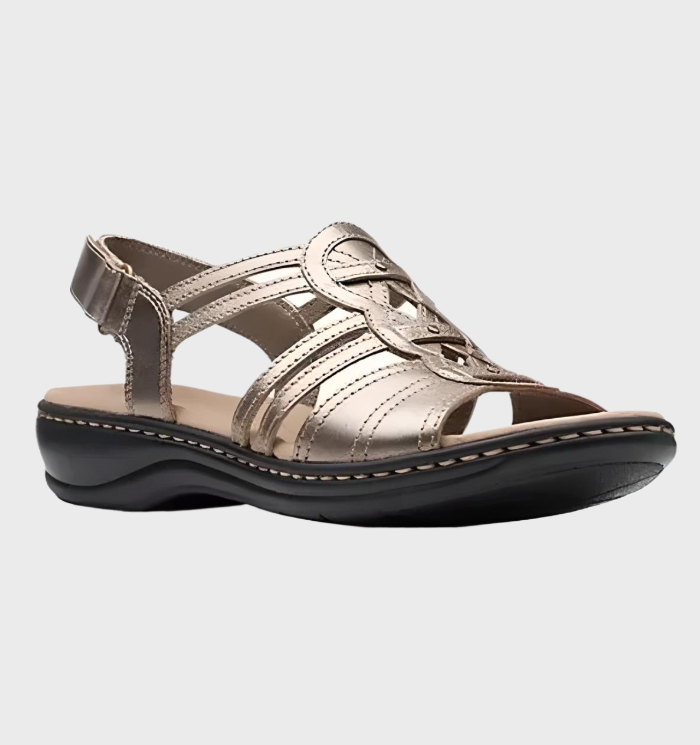 Margaret - klassieke slip-on sandalen met dikke zool, ondersteuning van de voetboog en klittenbandsluiting