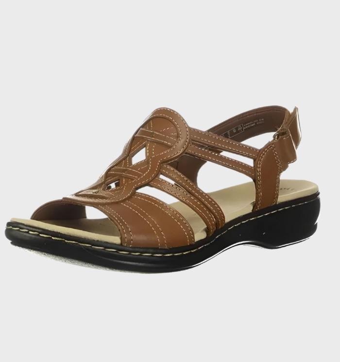 Margaret - klassieke slip-on sandalen met dikke zool, ondersteuning van de voetboog en klittenbandsluiting