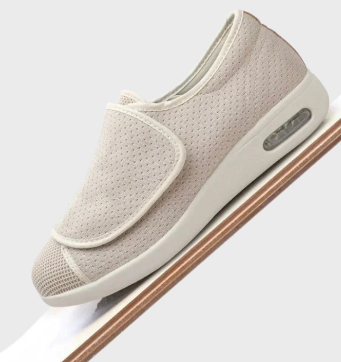 Yana - ademende orthopedische sneakers met brede voeten verstelbaar en comfortabel, zelfs met opgeheven voeten te gebruiken comfortabele antislip orthopedische sneakers voor brede voeten met verstelbare klittenbanden