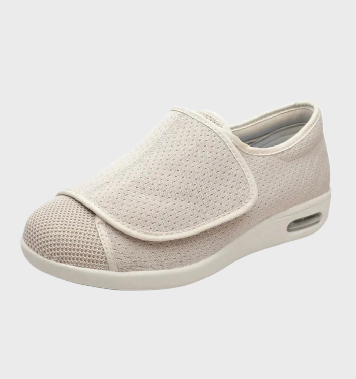 Yana - ademende orthopedische sneakers met brede voeten verstelbaar en comfortabel, zelfs met opgeheven voeten te gebruiken comfortabele antislip orthopedische sneakers voor brede voeten met verstelbare klittenbanden