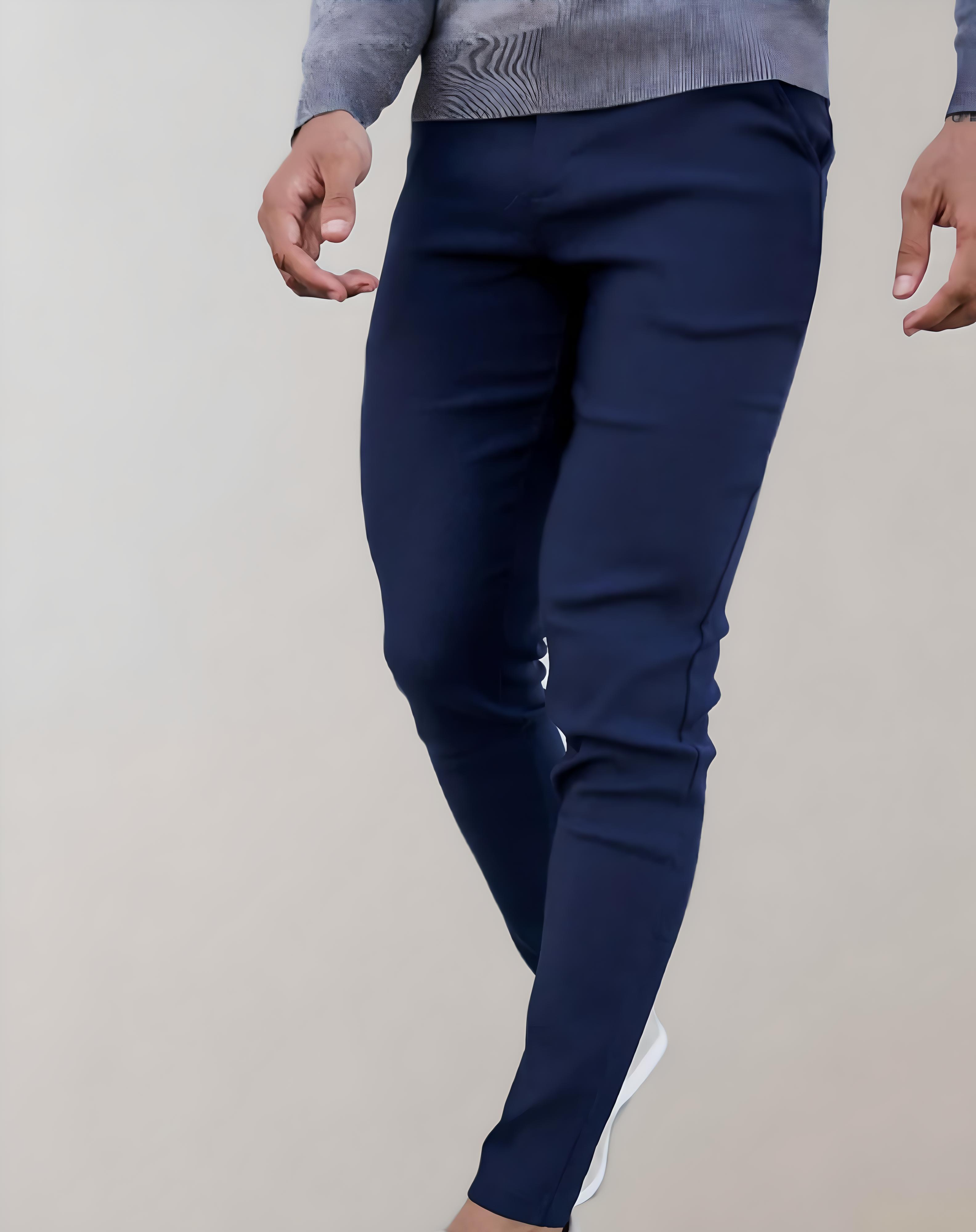 Winifred - Eenvoudige semi-formele slim-fit herenbroek met zakken