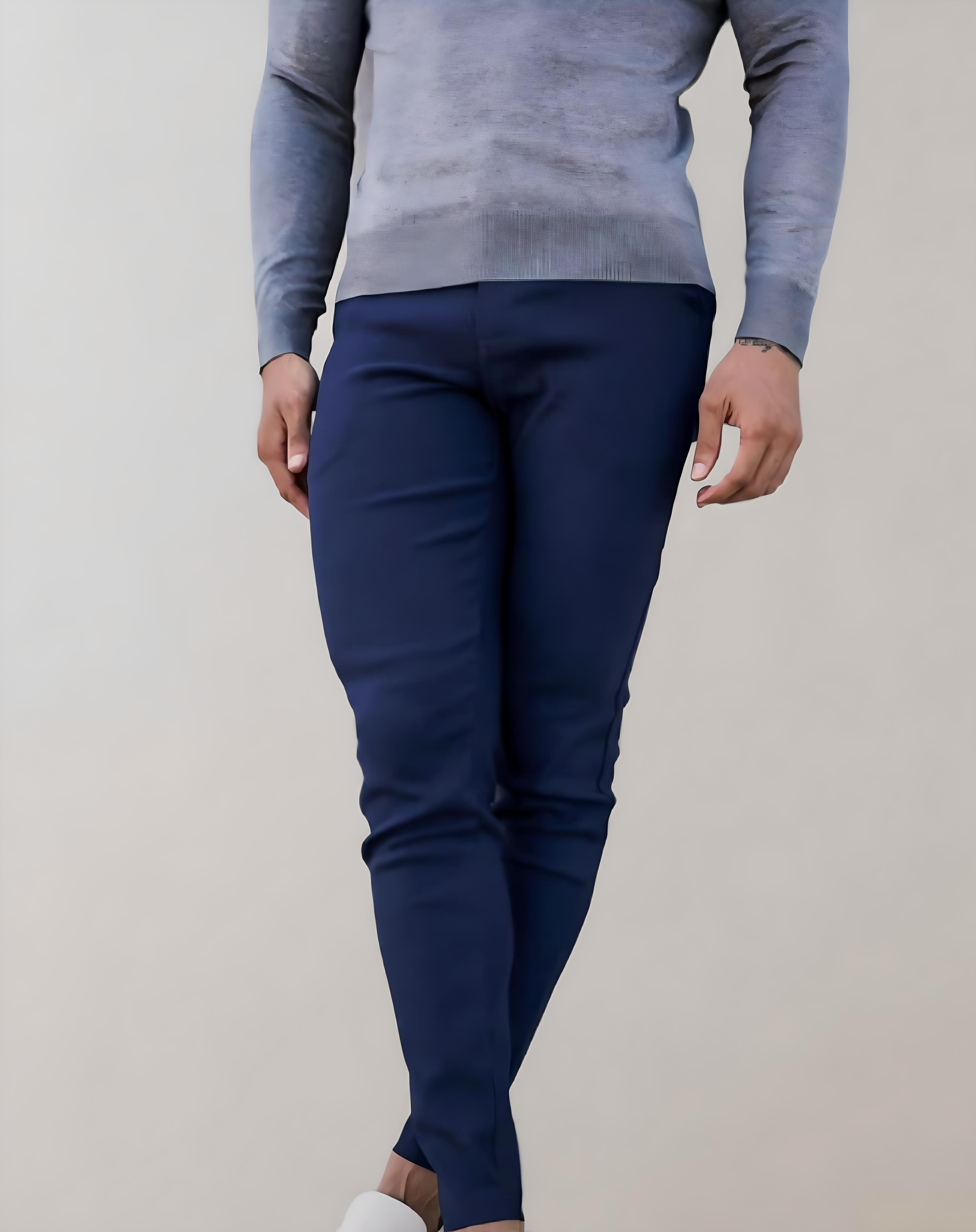 Winifred - Eenvoudige semi-formele slim-fit herenbroek met zakken