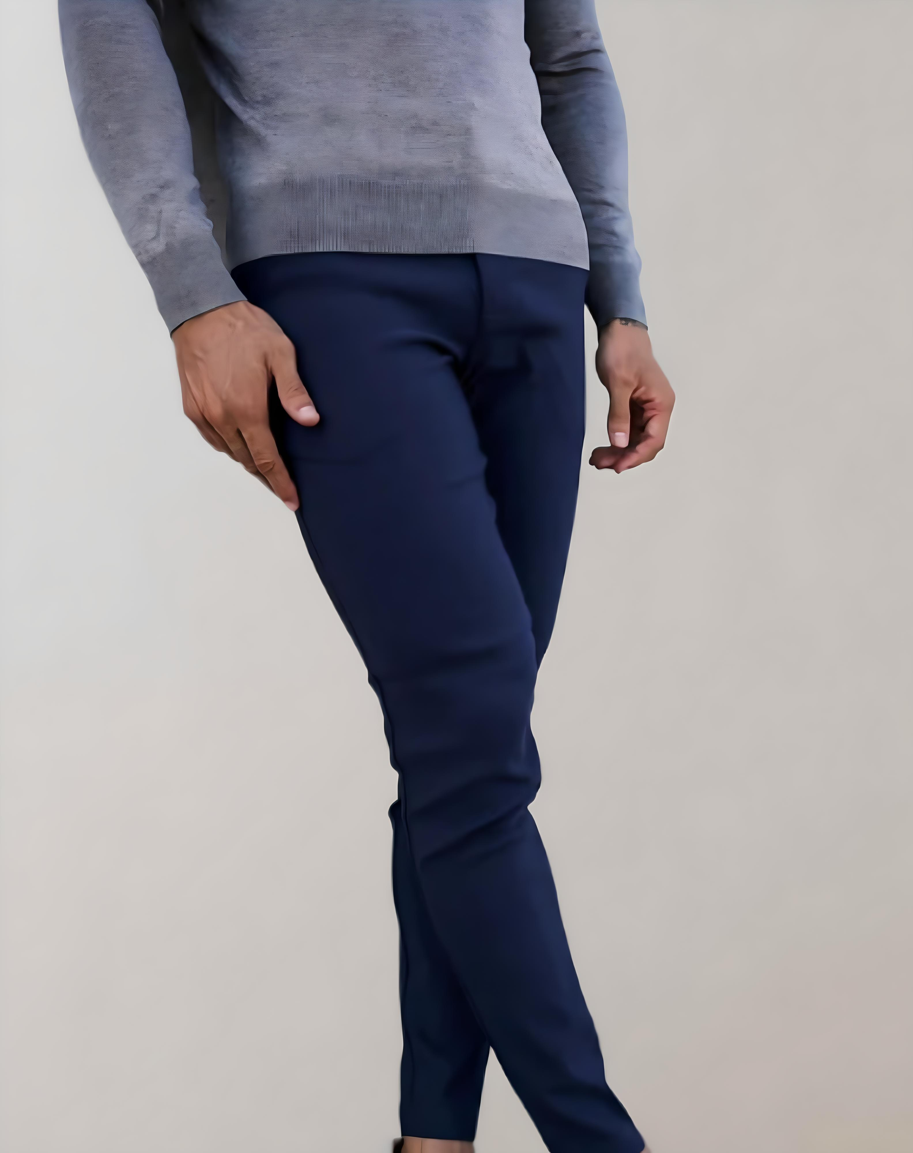 Winifred - Eenvoudige semi-formele slim-fit herenbroek met zakken