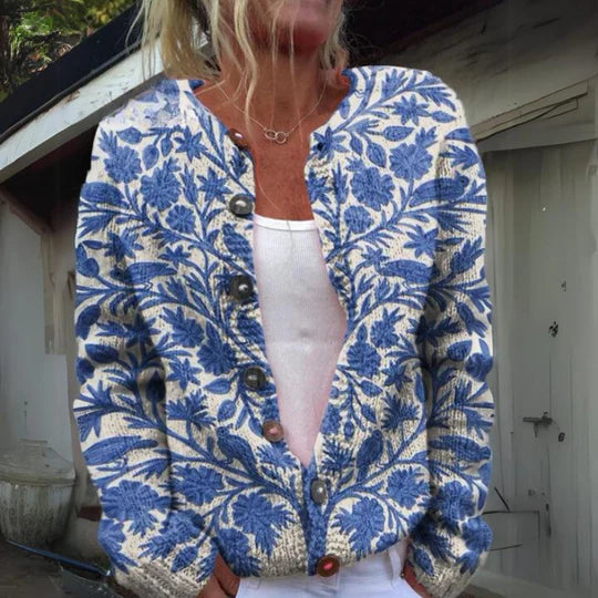 Comfortabel vest met bloemenprint voor dames