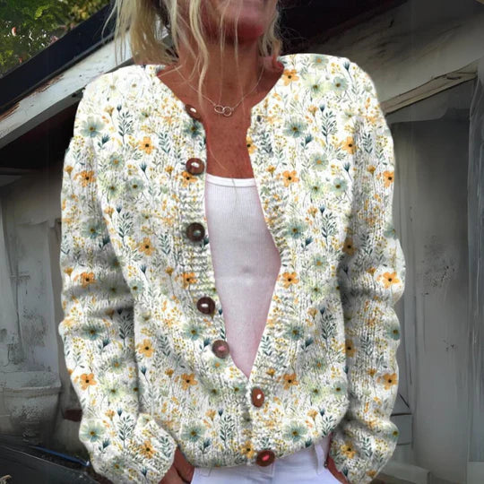 Comfortabel vest met bloemenprint voor dames