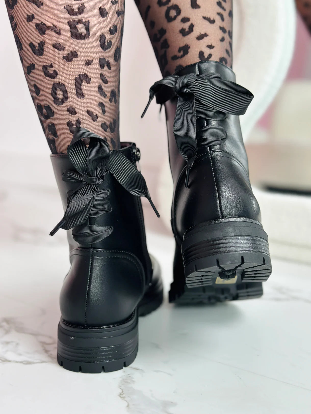 Bow Black Boots