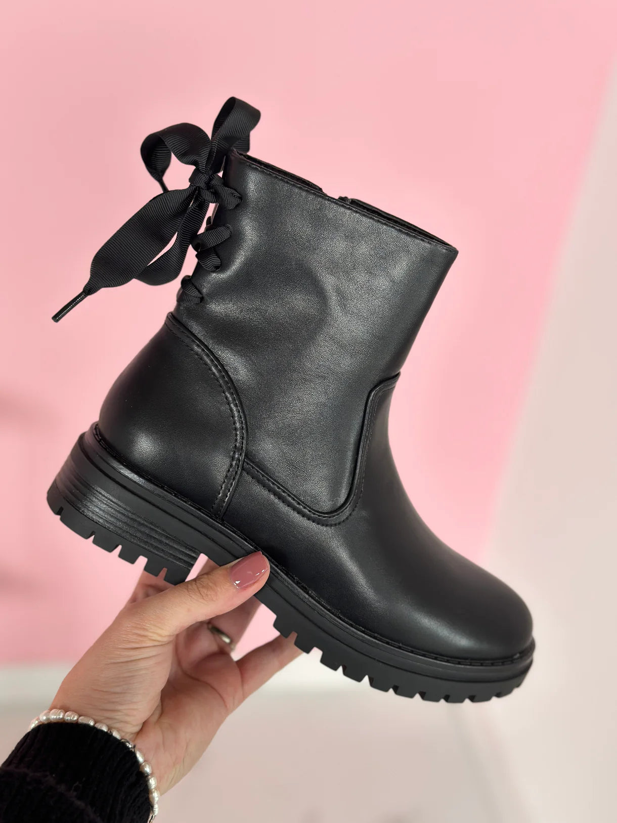 Bow Black Boots