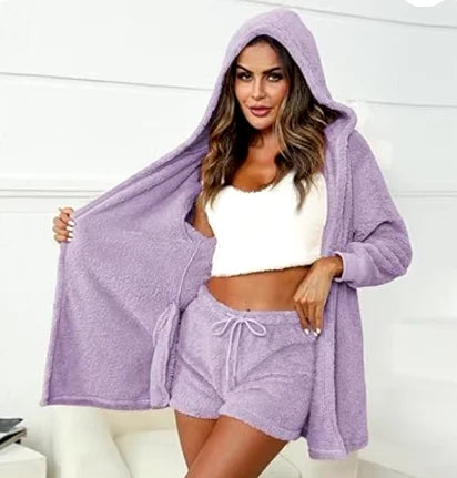 Fluffy Pyjama set | Heerlijk warm, niet knellend, heerlijk zacht en super sexy