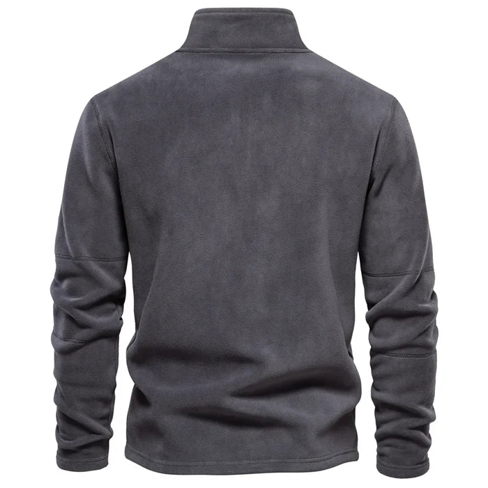 Warme fleece-sweater met rits voor heren