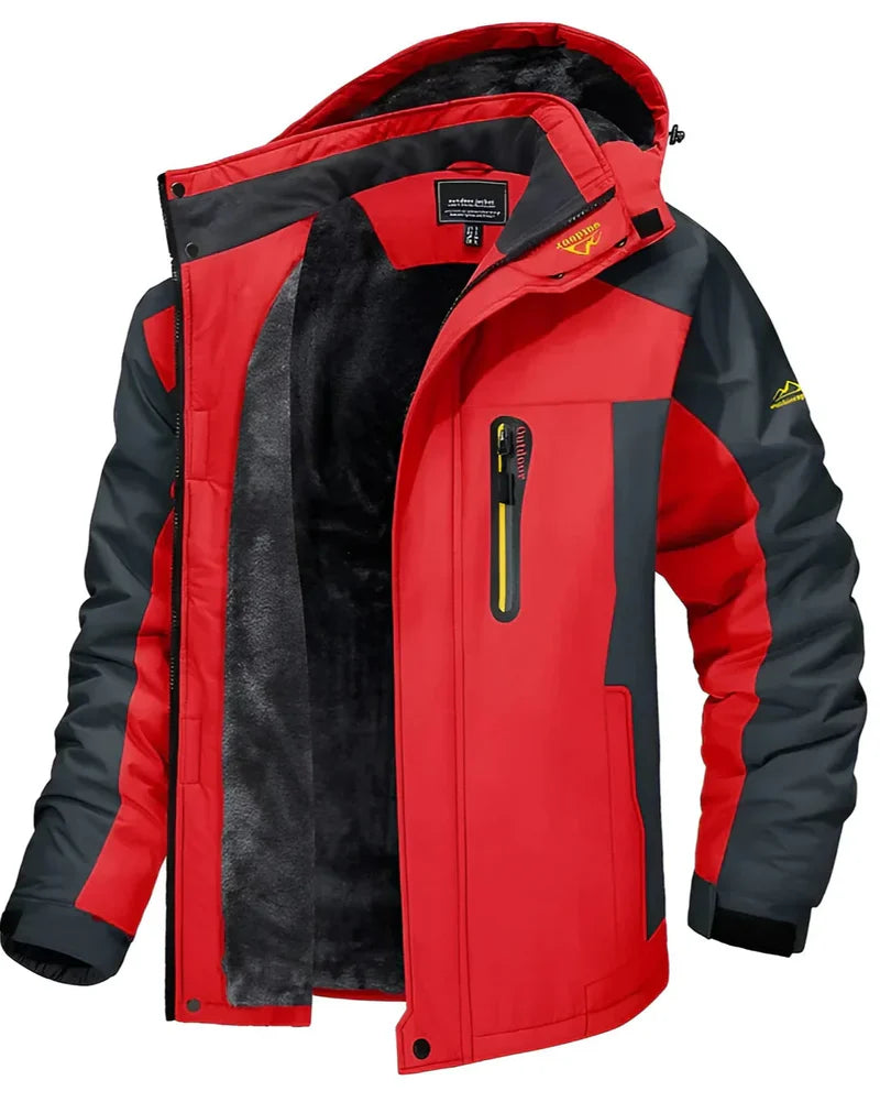 Warme, winterbestendige outdoorjas met fleecevoering voor heren