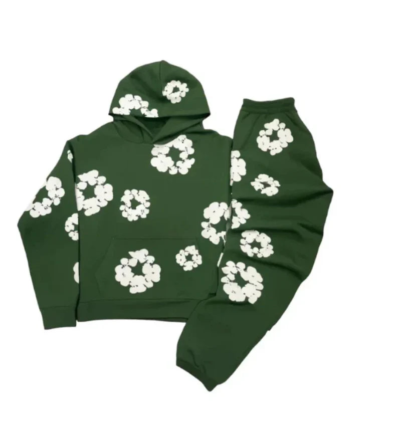 Comfortabel joggingpak met bloemenpatroon unisex