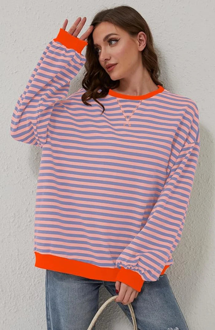 Oversized gestreepte trui voor dames